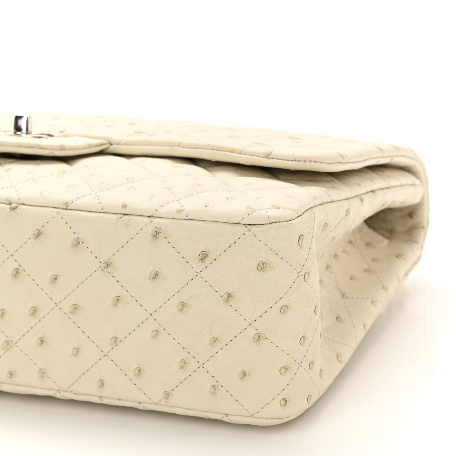 Chanel Ostrich Jumbo Single Flap Light Beige 10 of 10