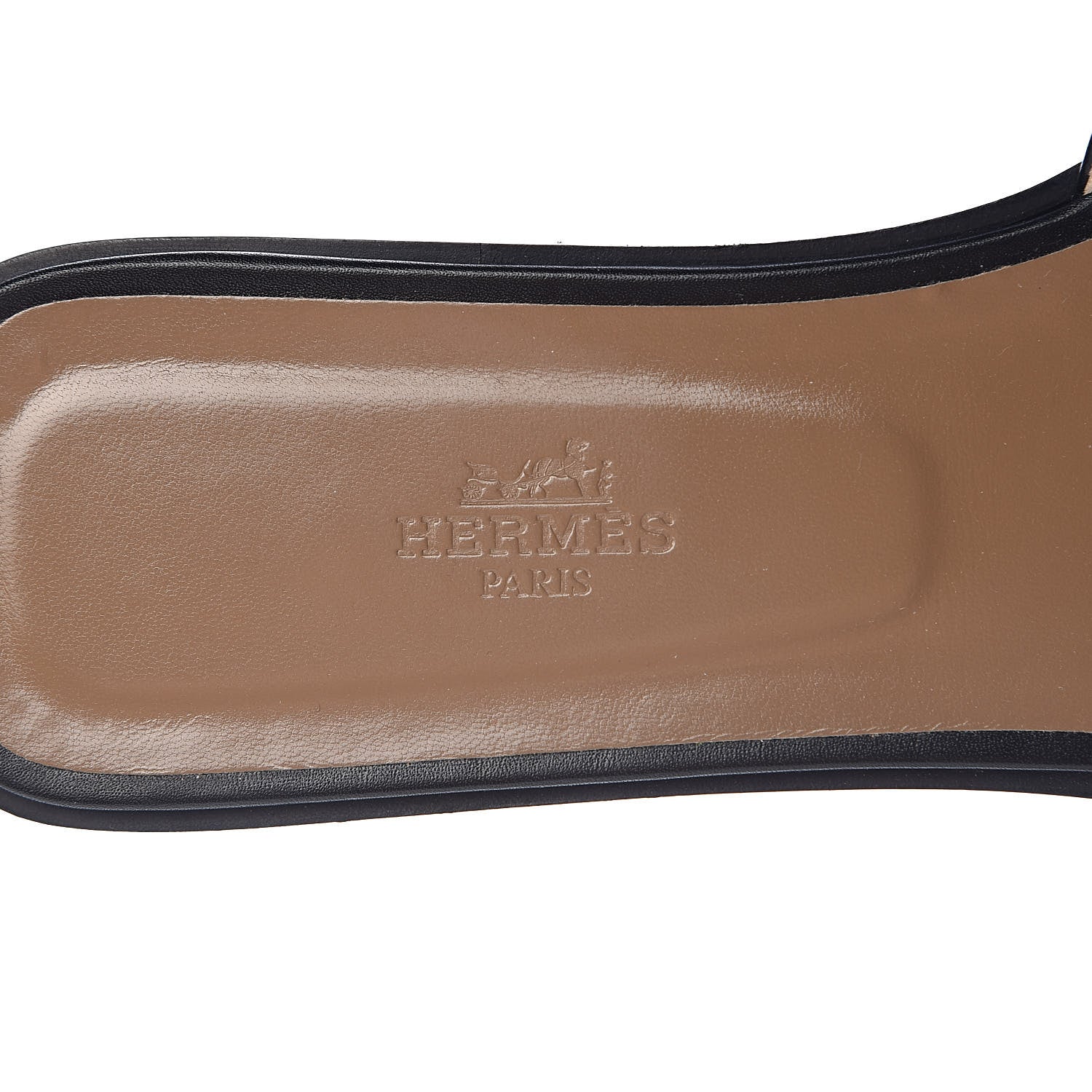 Hermes Box Calfskin Oran Sandals 41 Black 7 of 14