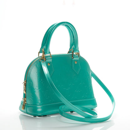 Louis Vuitton Vernis Alma BB Blue Lagon 3 of 10