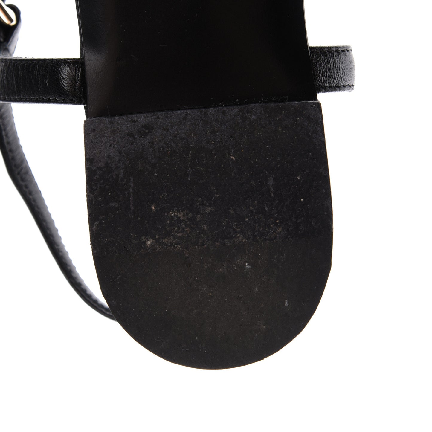 Lambskin Camellia Thong Sandals 38.5 Black