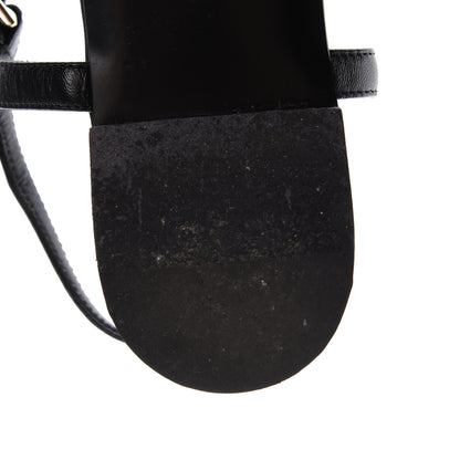 Chanel Lambskin Camellia Thong Sandals 38.5 Black 14 of 18
