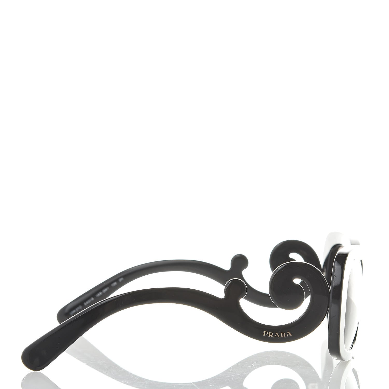 Prada Acetate Baroque Sunglasses SPR 27O Black 3 of 8