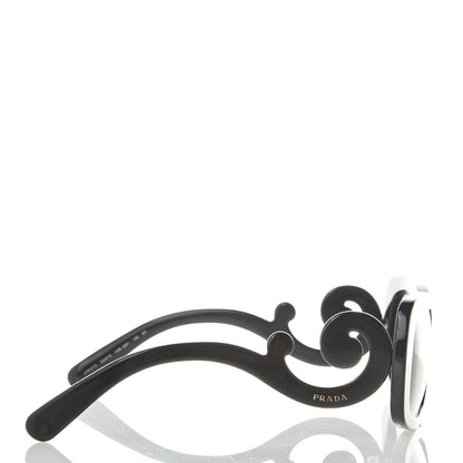Prada Acetate Baroque Sunglasses SPR 27O Black 3 of 8