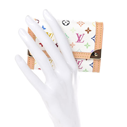 Louis Vuitton Monogram Multicolor Porte-Monnaie Plat Coin Purse White 2 of 7