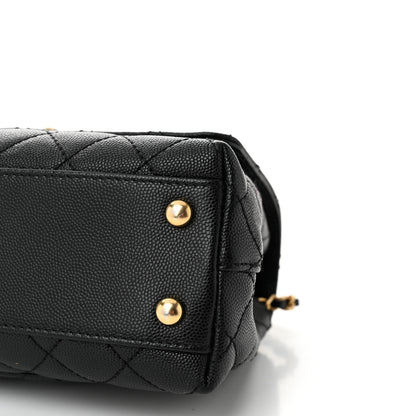 Chanel Caviar Quilted Mini Coco Chain Handle Flap Black 10 of 11