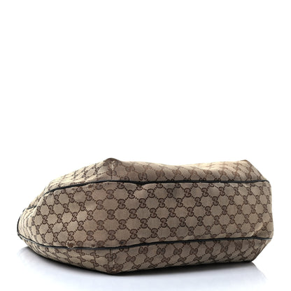 Gucci Monogram Large New Ladies Web Hobo Dark Brown 3 of 7