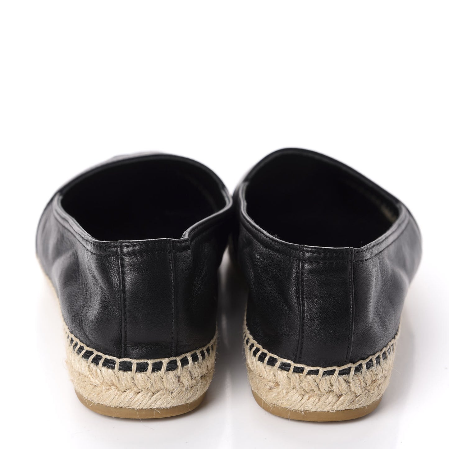 Lambskin Monogram Espadrilles 39 Black