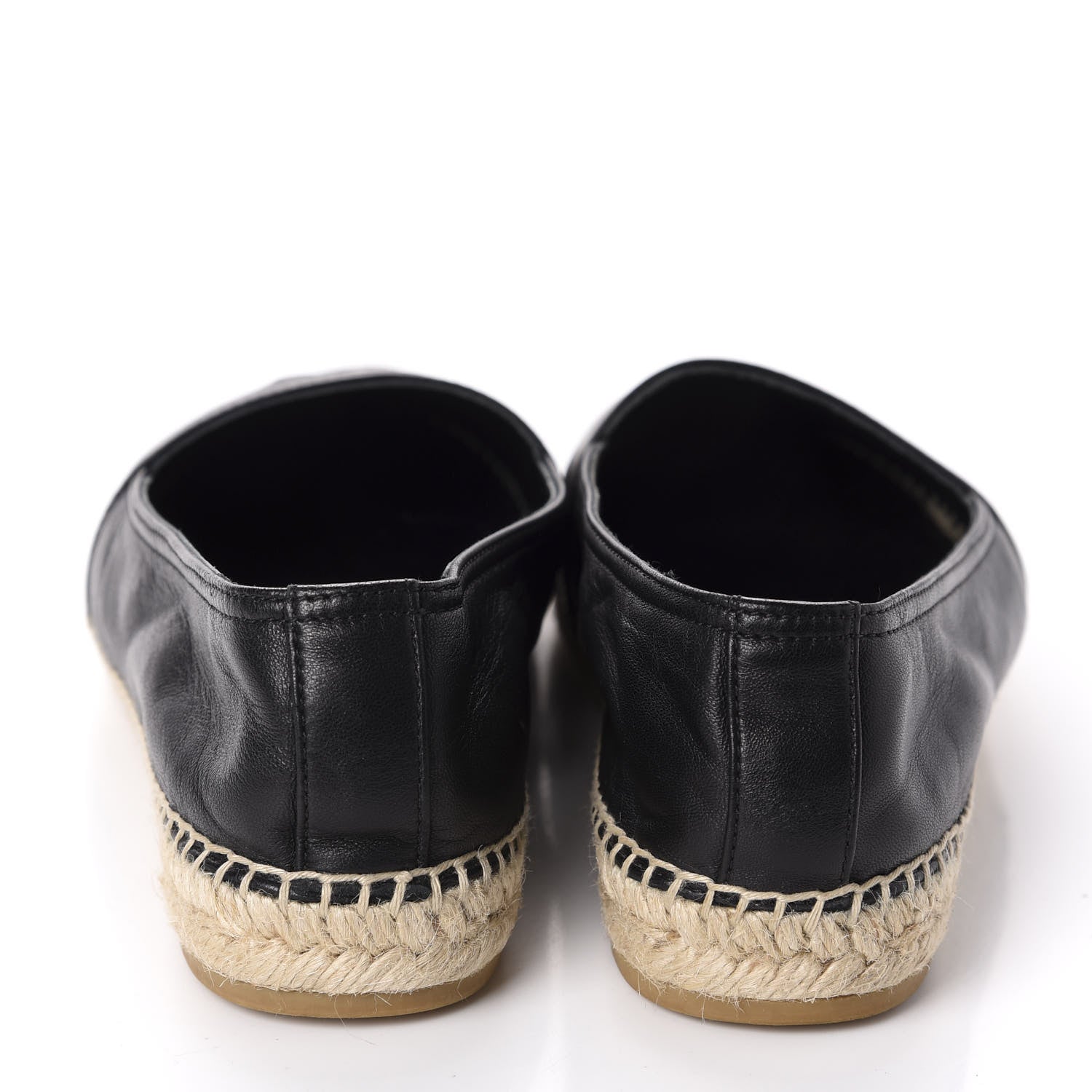 Saint Laurent Lambskin Monogram Espadrilles 39 Black 6 of 11