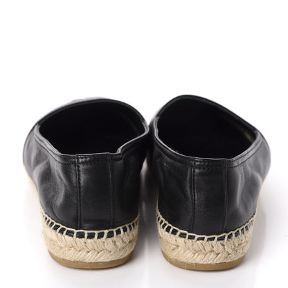 Saint Laurent Lambskin Monogram Espadrilles 39 Black 6 of 11