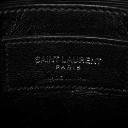 Saint Laurent Sheepskin Matelasse Chevron Monogram Medium College Bag Rouge 6 of 12