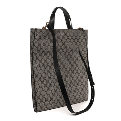 Gucci GG Supreme Monogram Wolf XXV Hollywood Print Vertical Tote Black 2 of 8