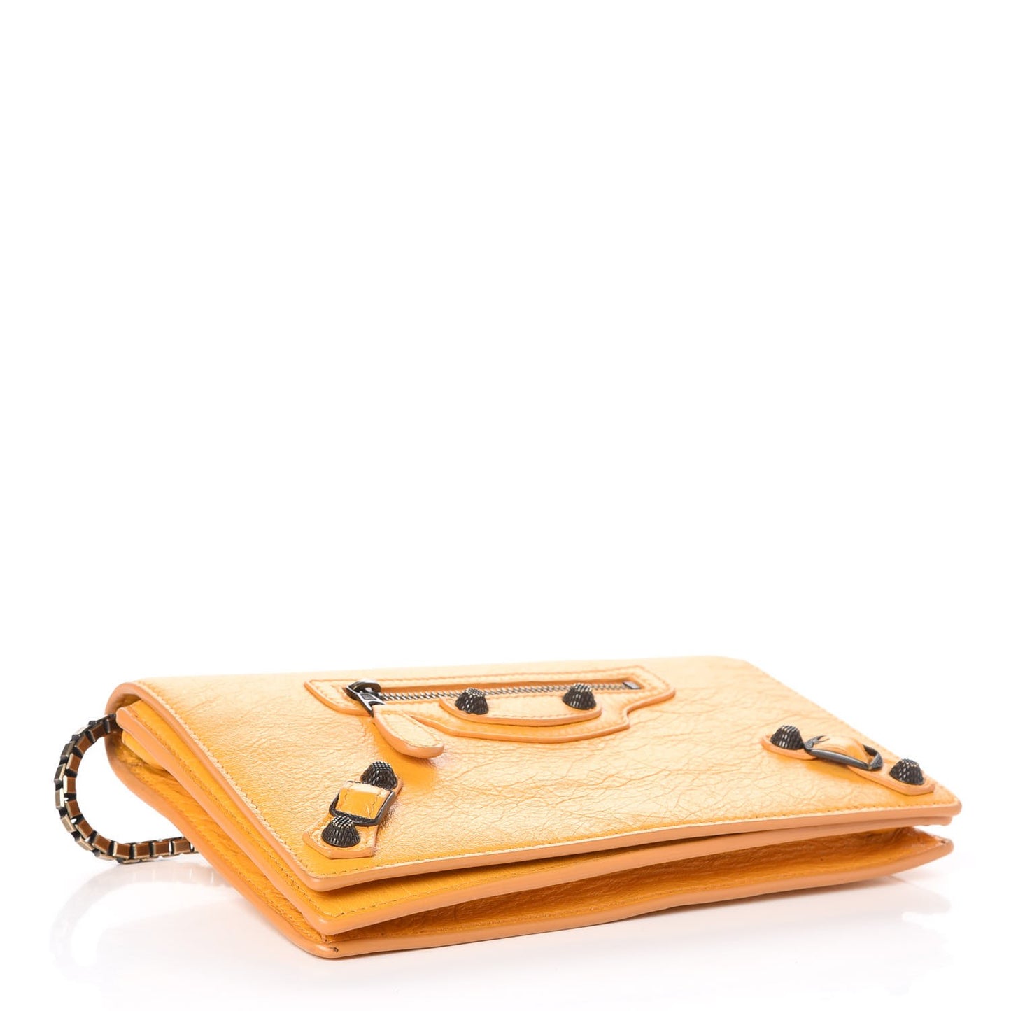 Agneau Giant Brass Wallet On Chain Jaune Miel