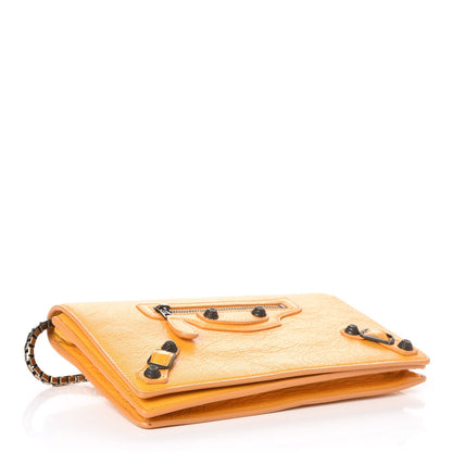 Balenciaga Agneau Giant Brass Wallet On Chain Jaune Miel 4 of 7