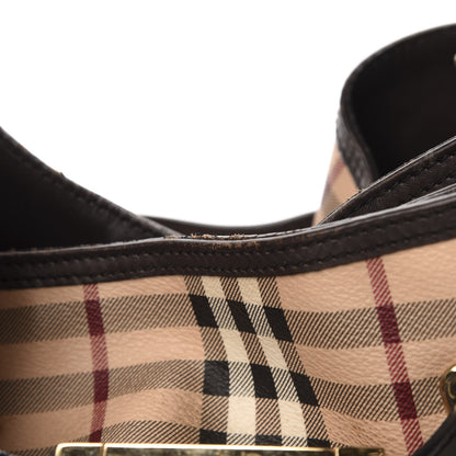 Burberry Haymarket Check Medium Willenmore Hobo Chocolate 10 of 11