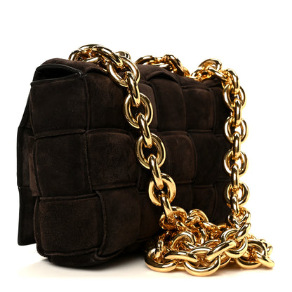 Bottega Veneta Suede Maxi Intrecciato Padded Chain Cassette Crossbody Bag Fondant 3 of 12