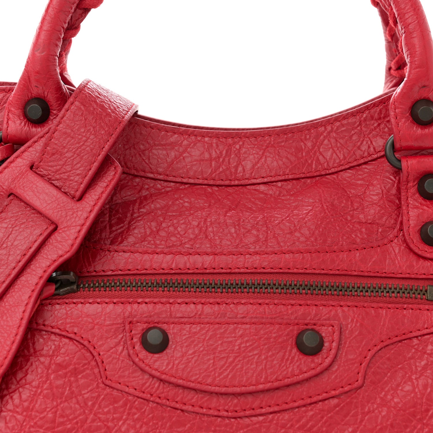 Balenciaga Agneau Classic Hardware City Rouge Tango 9 of 11