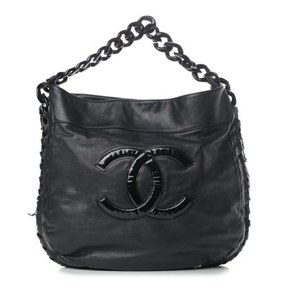Chanel Calfskin Modern Chain Rhodoid Hobo Black 1 of 6