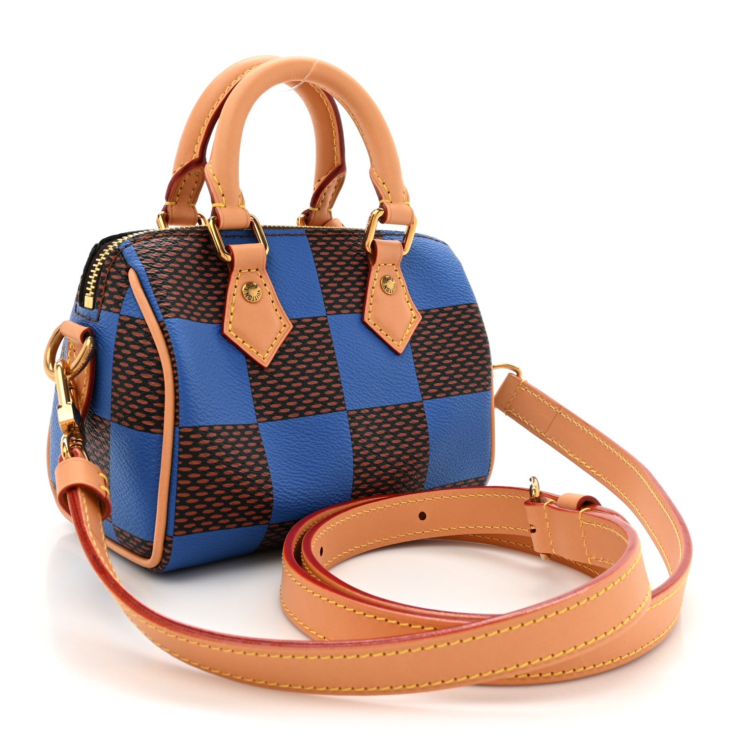 Louis Vuitton Damier Pop Speedy Bandouliere 18 Blue 3 of 9