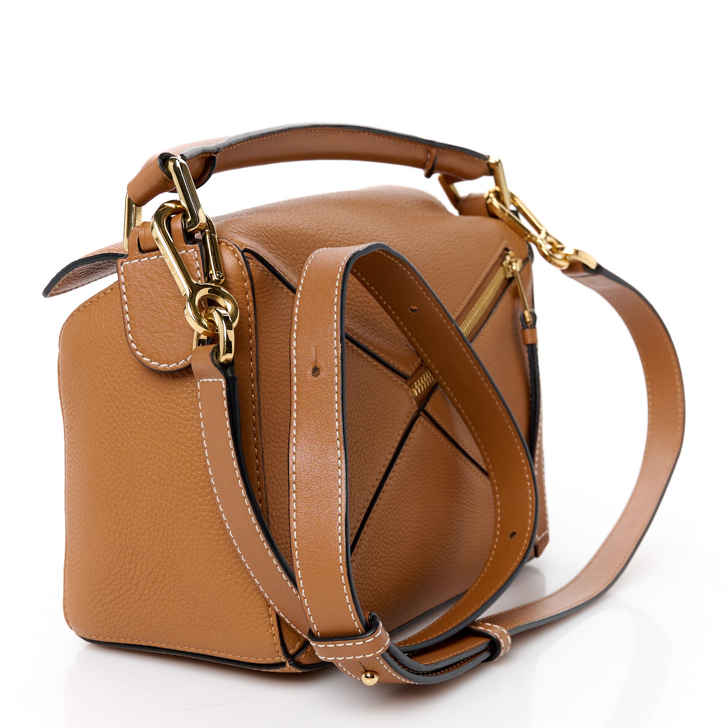 Loewe Calfskin Small Puzzle Bag Tan 3 of 10