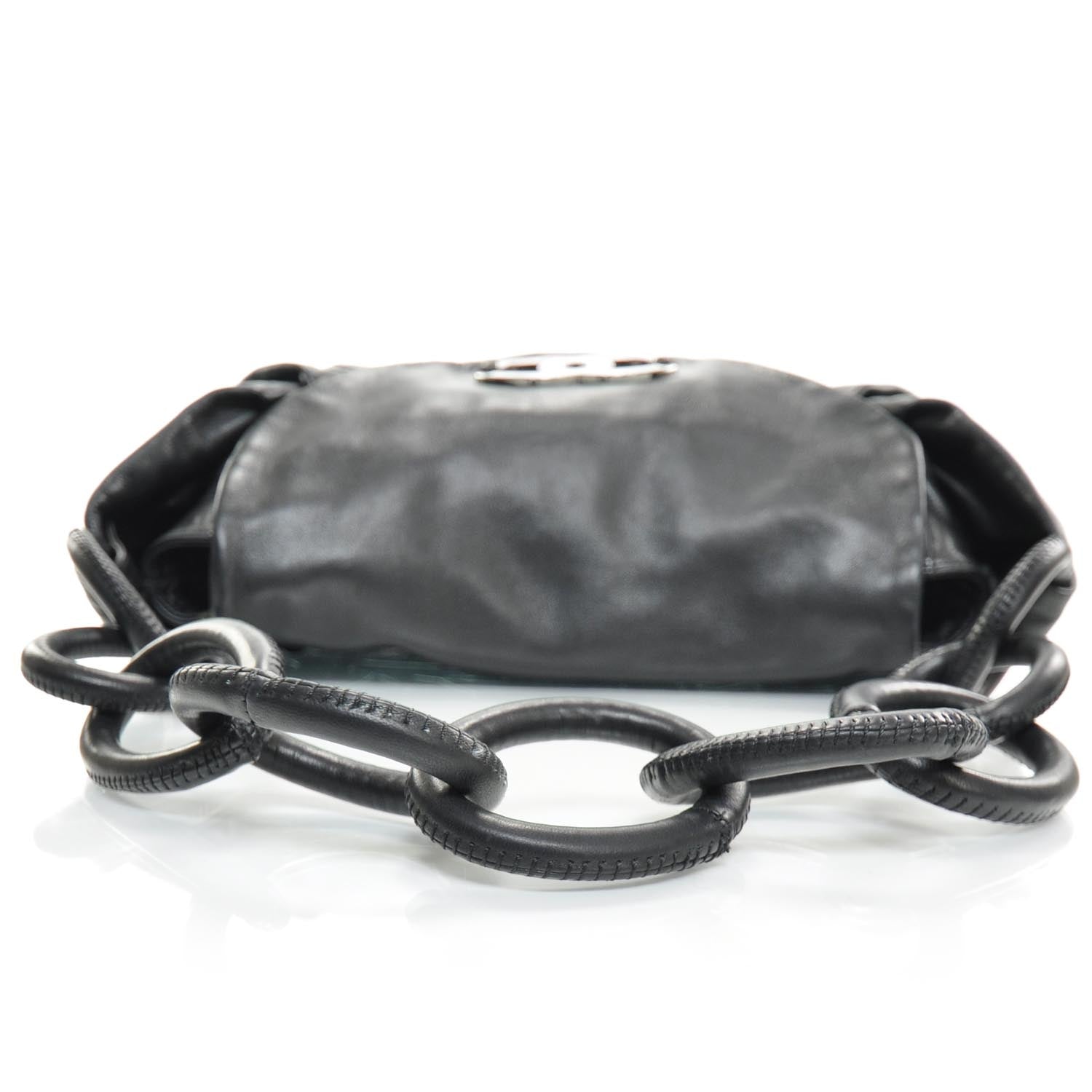 Chanel Lambskin Pleated Flap Bag Black 5 of 10