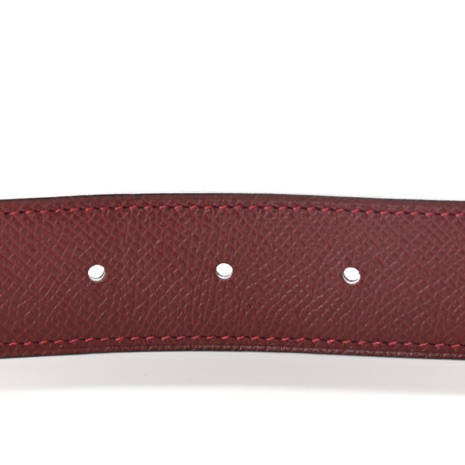 Hermes Epsom 32mm Belt Strap 90 Rouge H Chocolate 4 of 5