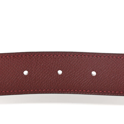 Hermes Epsom 32mm Belt Strap 90 Rouge H Chocolate 4 of 5