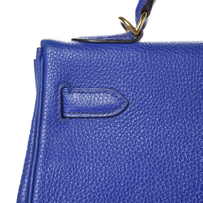 Hermes Togo Kelly Retourne 32 Bleu Electrique 45 of 49