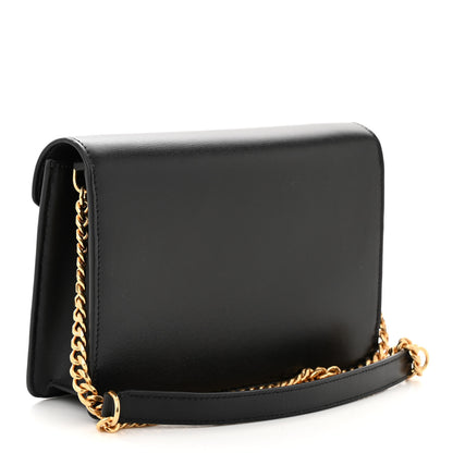 Celine Shiny Calfskin Triomphe Margo Wallet on Chain Black 2 of 10