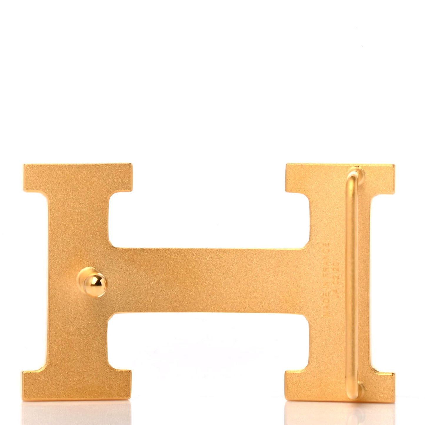 Guilloche 32mm H Belt Buckle Gold