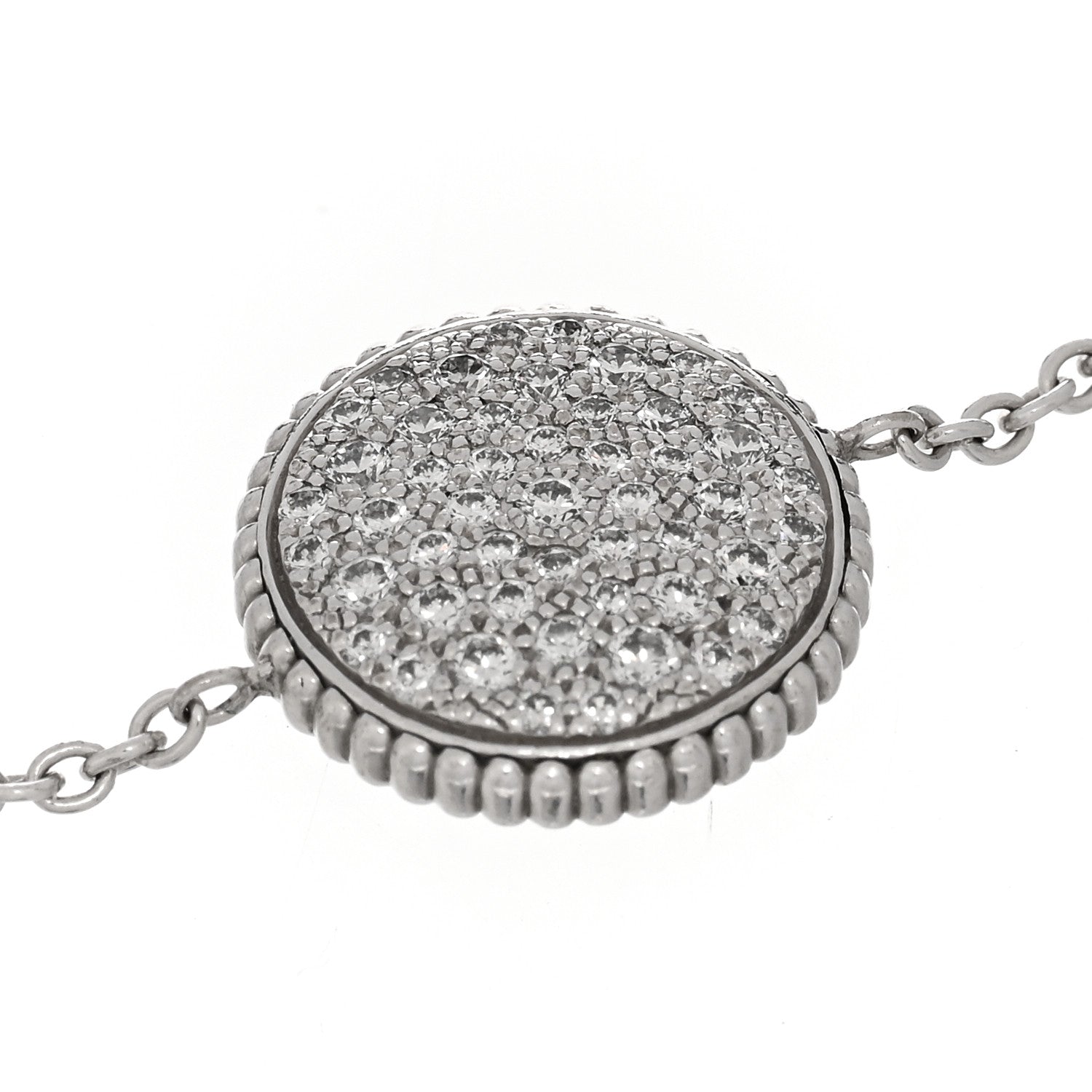 Christian Dior 18K White Gold Pave Diamond Rose Des Vents Bracelet 4 of 4