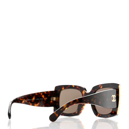Chanel Acetate Rectangle Sunglasses 5435-A Tortoise 4 of 7