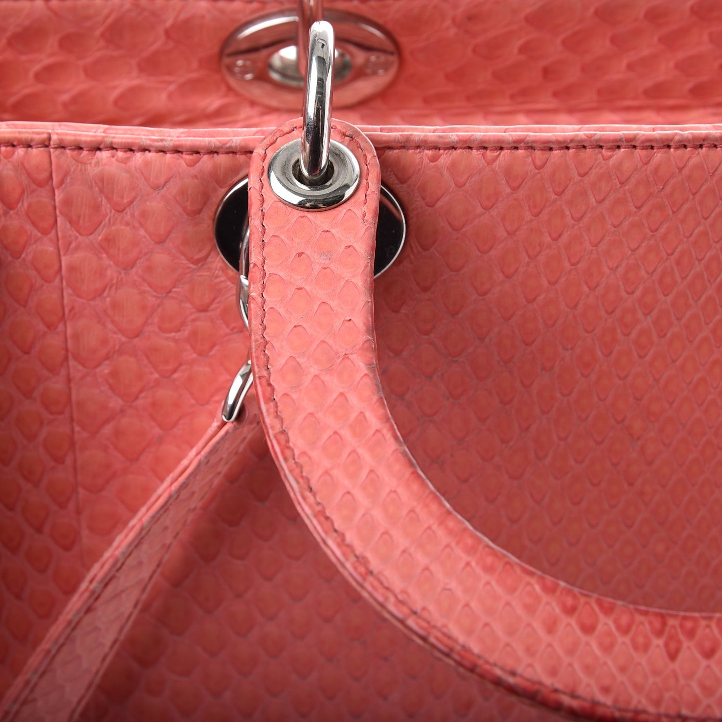 Python Large Lady Dior Pink