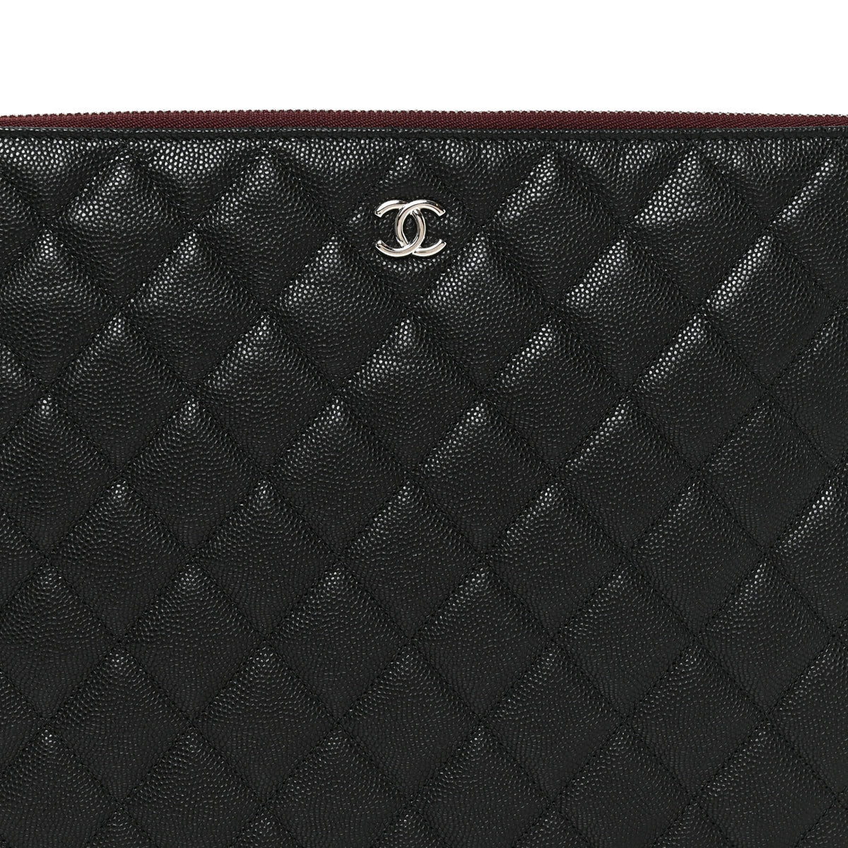 Chanel Caviar Quilted Medium Cosmetic Case Black 8 of 11
