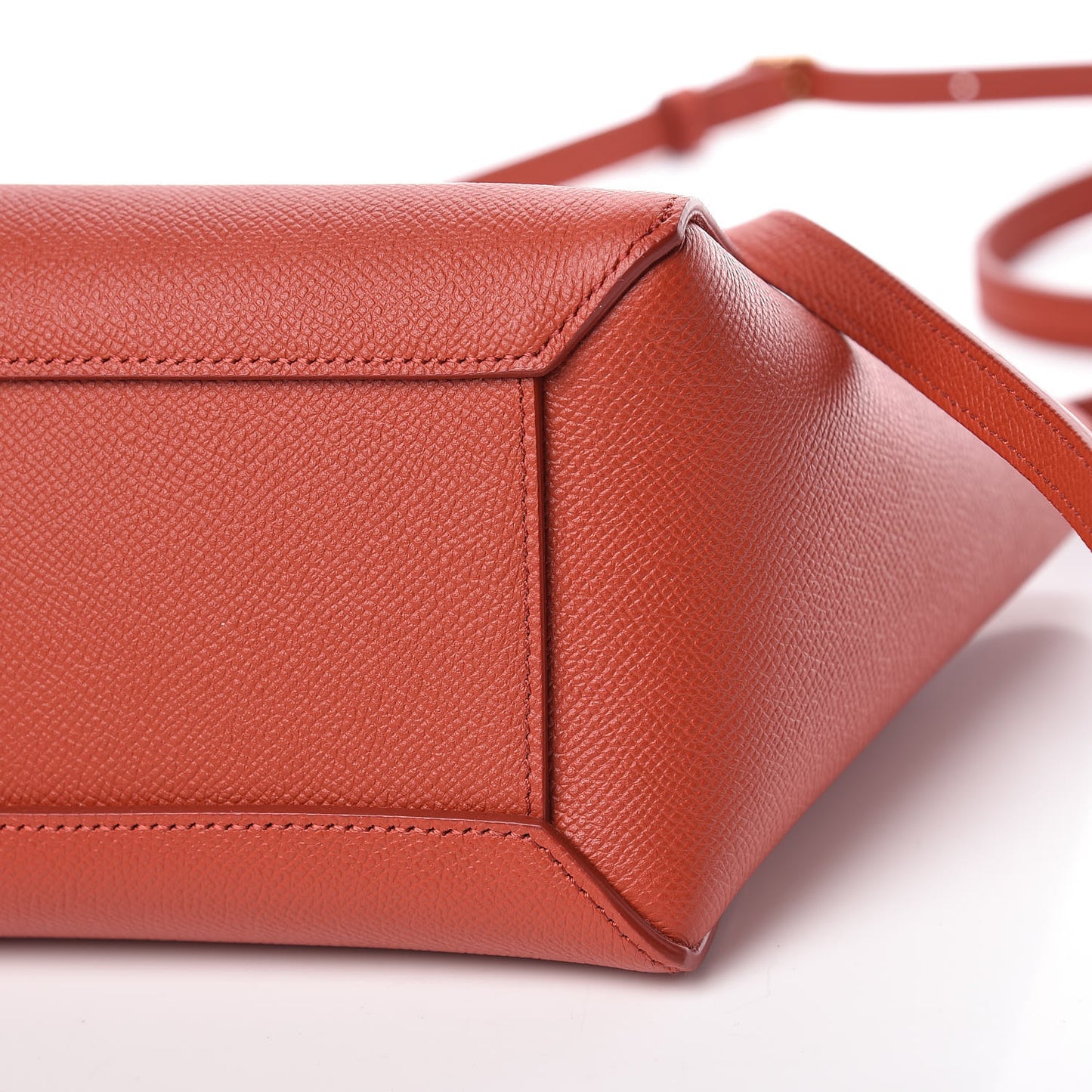 Grained Calfskin Nano Belt Bag Terracotta