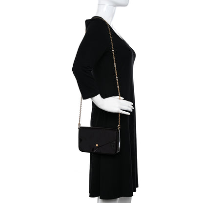 Louis Vuitton Vernis Pochette Felicie Chain Wallet Amarante 3 of 12