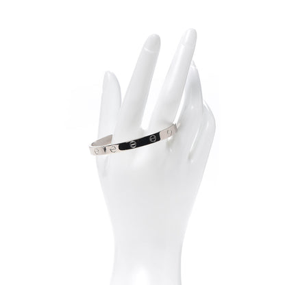 Cartier 18K White Gold LOVE Cuff Bracelet 17 2 of 6