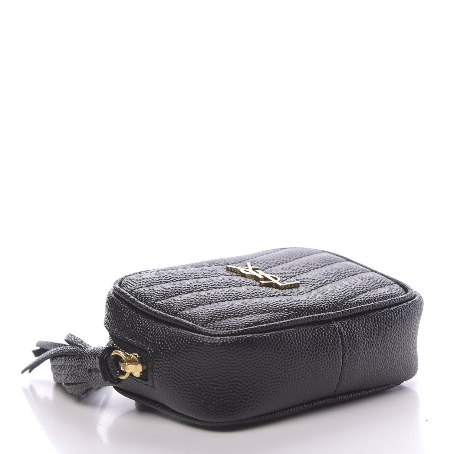 Saint Laurent Grain De Poudre Matelasse Monogram Baby Lou Camera Bag Black 4 of 11