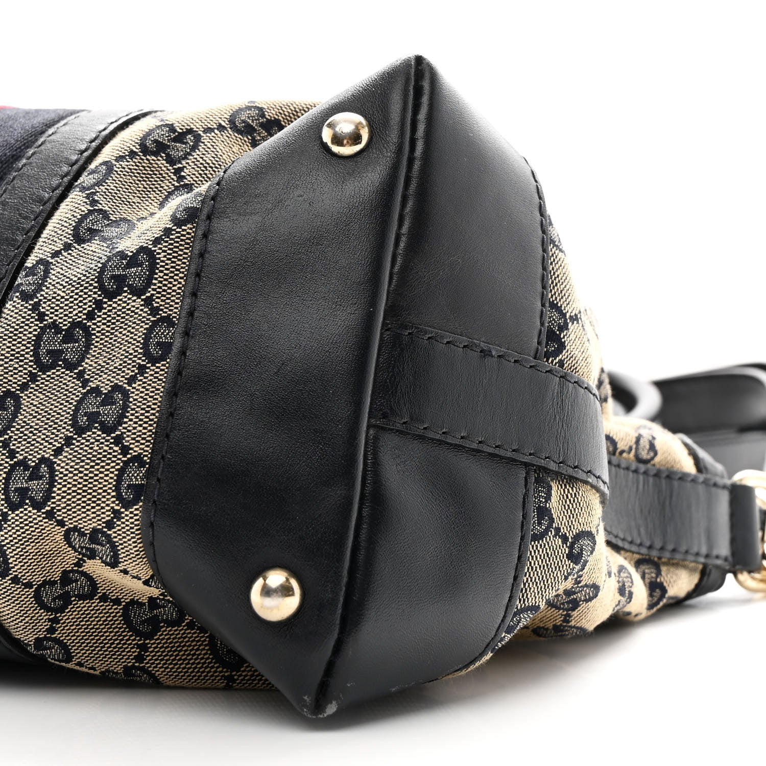 Gucci Monogram Vintage Web Medium Top Handle Bag Beige Blue 10 of 13