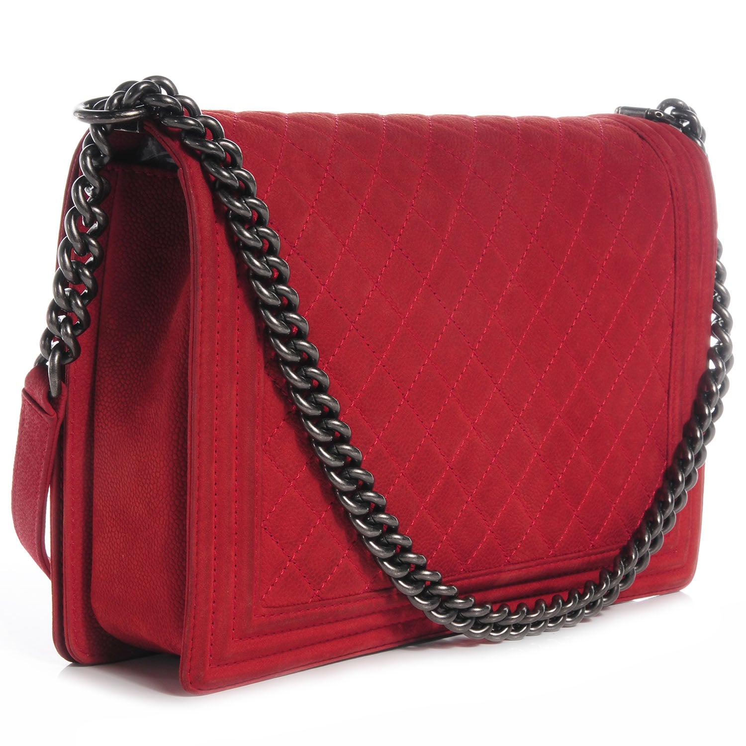 Chanel Iridescent Caviar Large Boy Flap Red 3 of 8