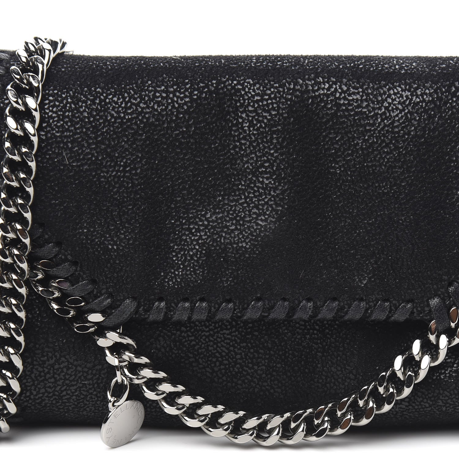 Stella McCartney Shaggy Deer Tiny Falabella Fold Over Tote Black 8 of 8