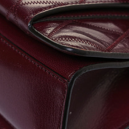 Givenchy Goatskin Quilted Medium GV3 Shoulder Bag Aubergine 6 of 16