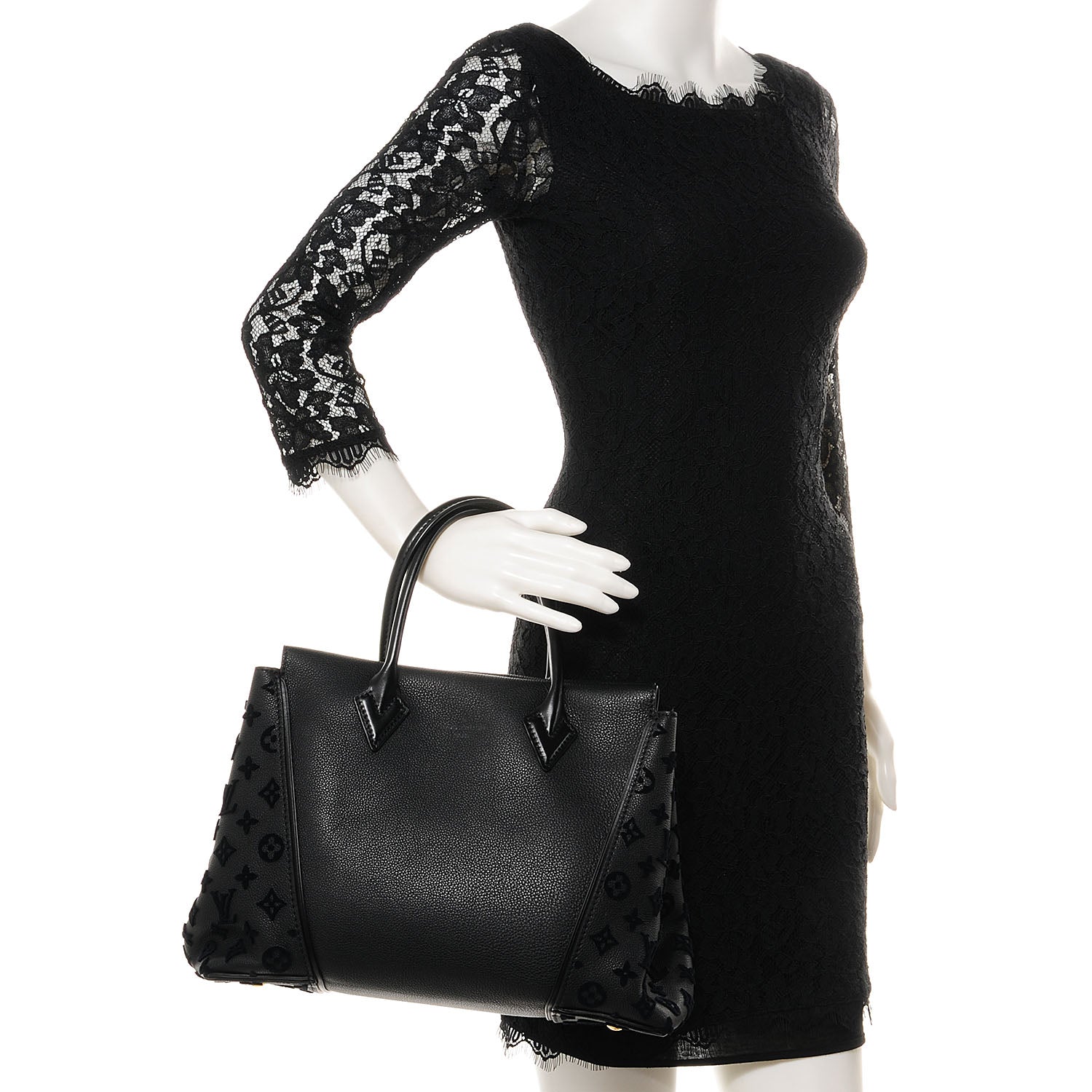 Louis Vuitton Veau Cachemire Tote W PM Black 2 of 8