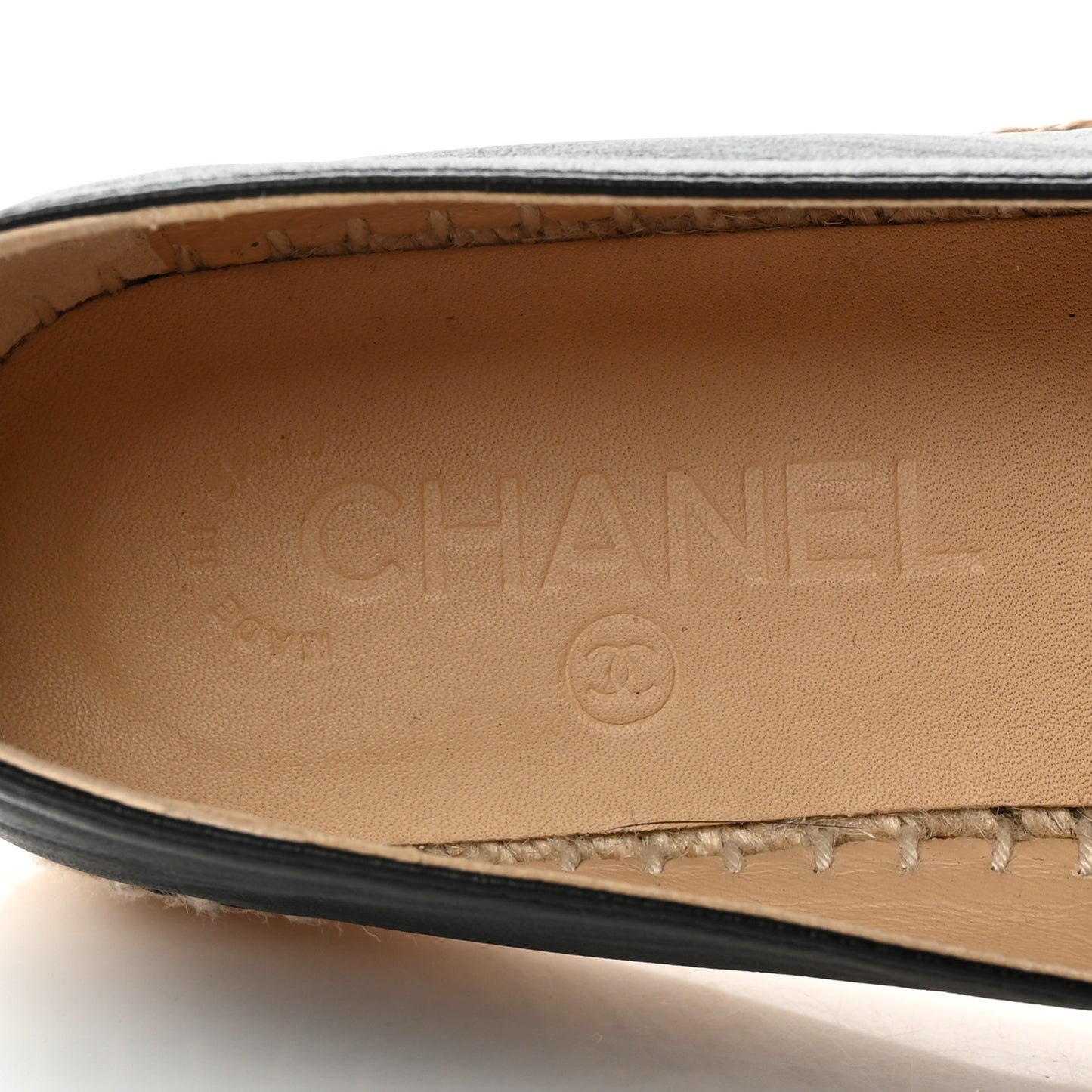 Lambskin CC Espadrilles 37 Black