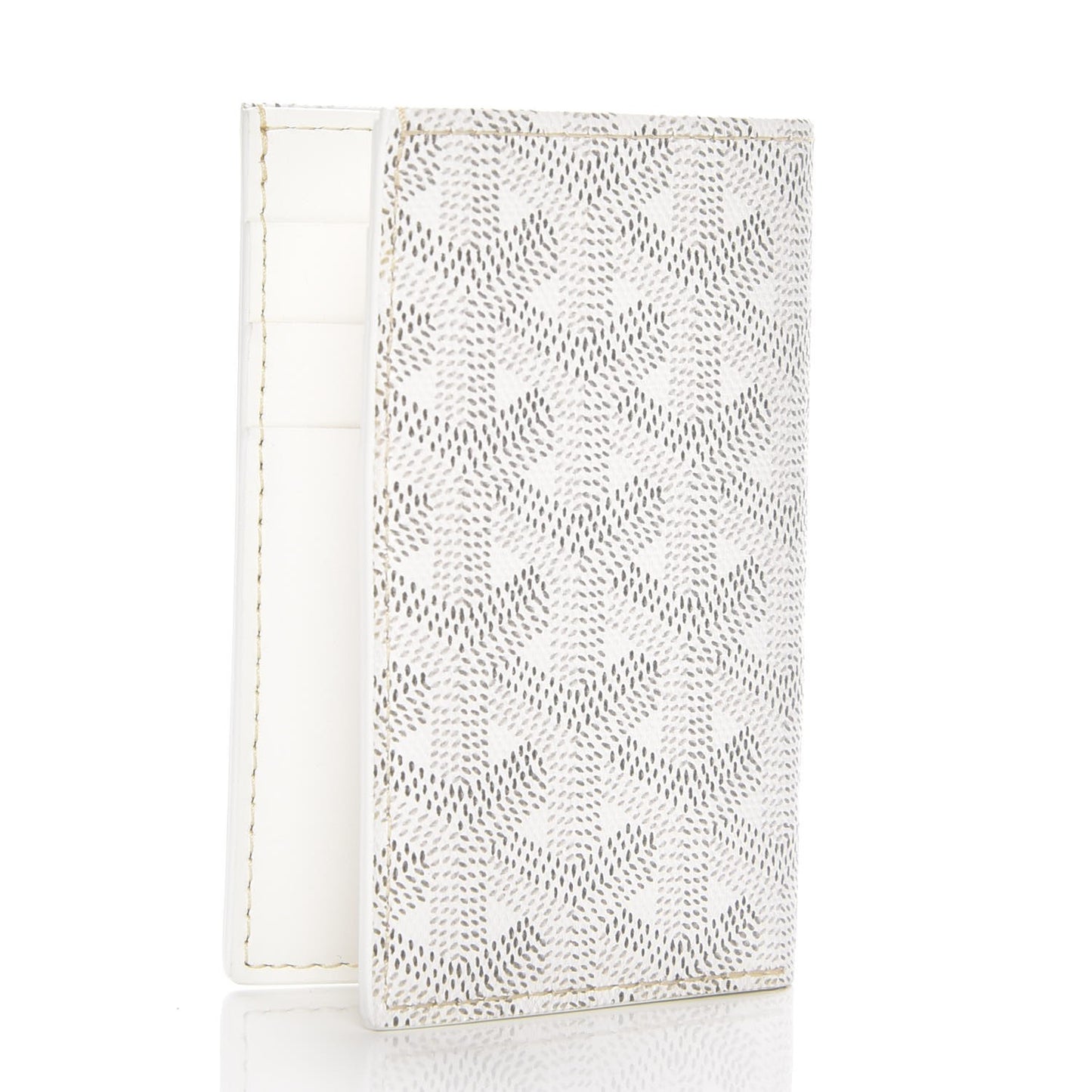 Goyardine Saint Pierre Card Holder White