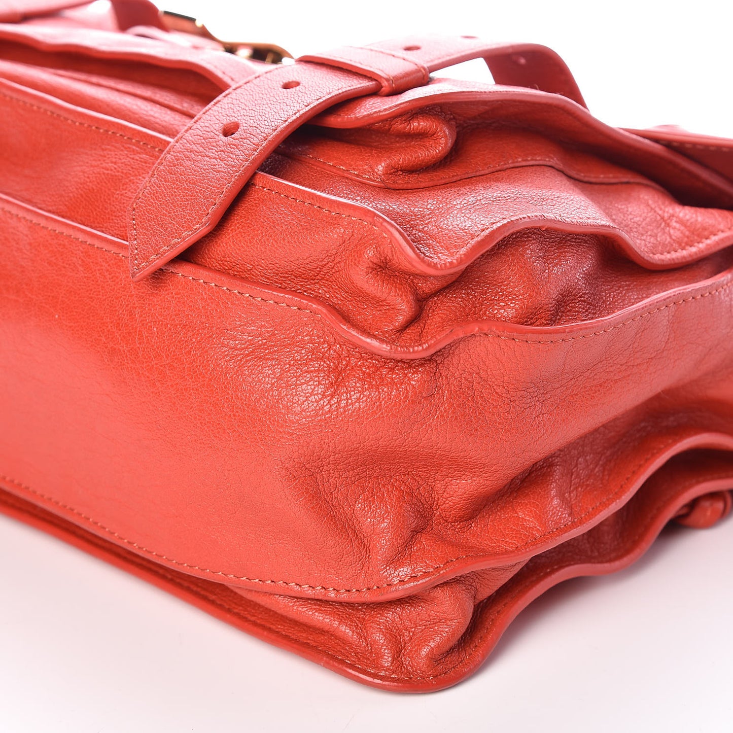 Lambskin Medium PS1 Satchel Deep Coral