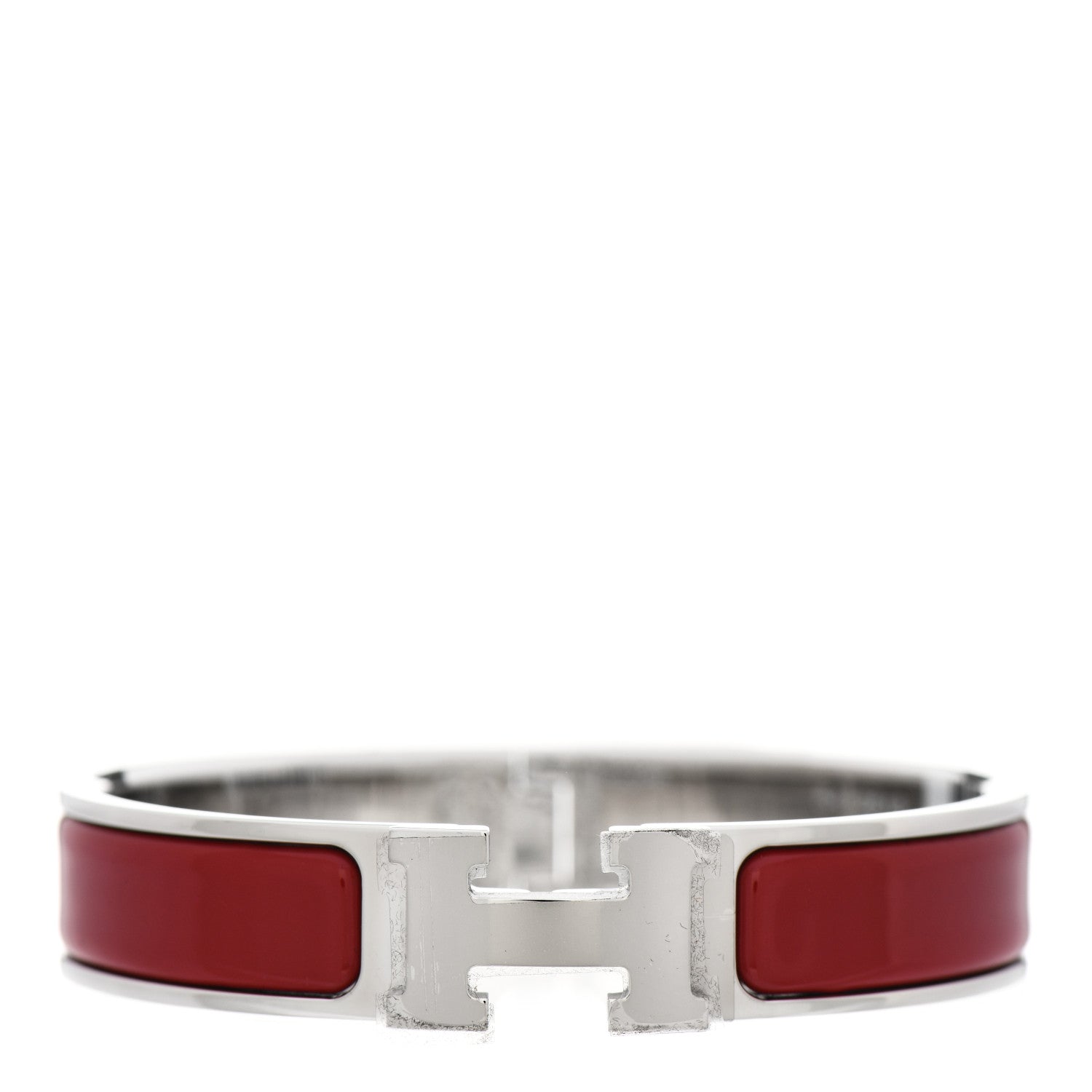Hermes Enamel Narrow Clic Clac H Bracelet PM Rouge 1 of 4