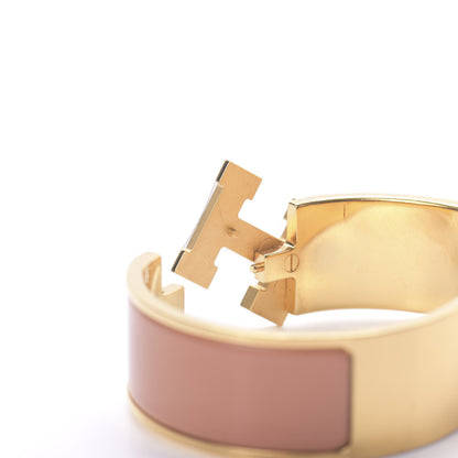 Hermes Enamel Wide Clic Clac H Bracelet PM Rose Poudre 5 of 5