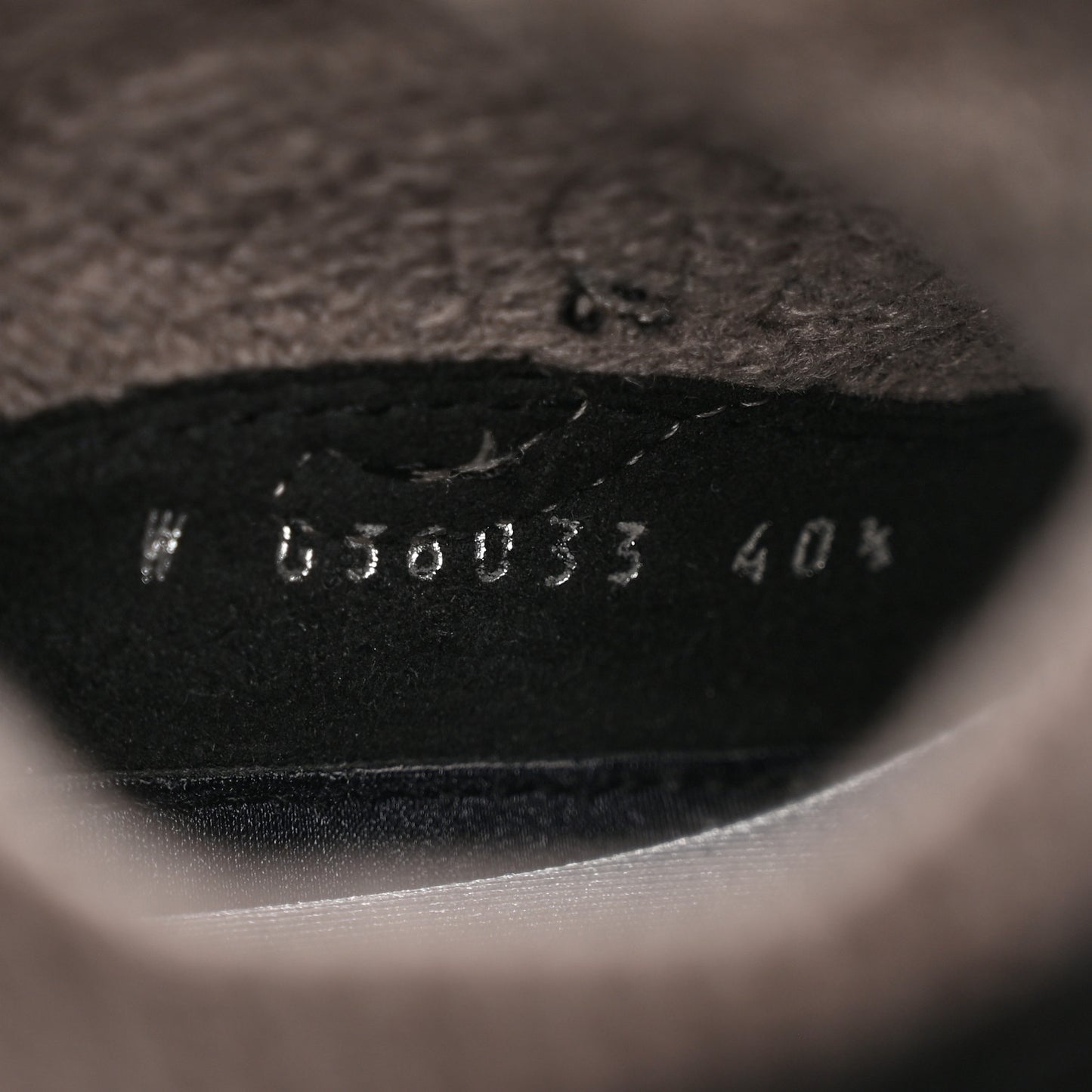 Fabric Suede Calfskin CC Sneakers 40.5 Grey Black