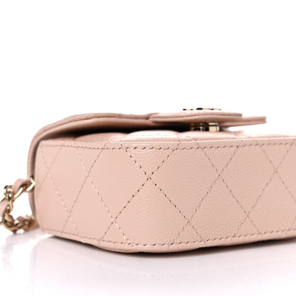 Chanel Caviar Quilted Mini Clutch With Chain Light Beige 9 of 11