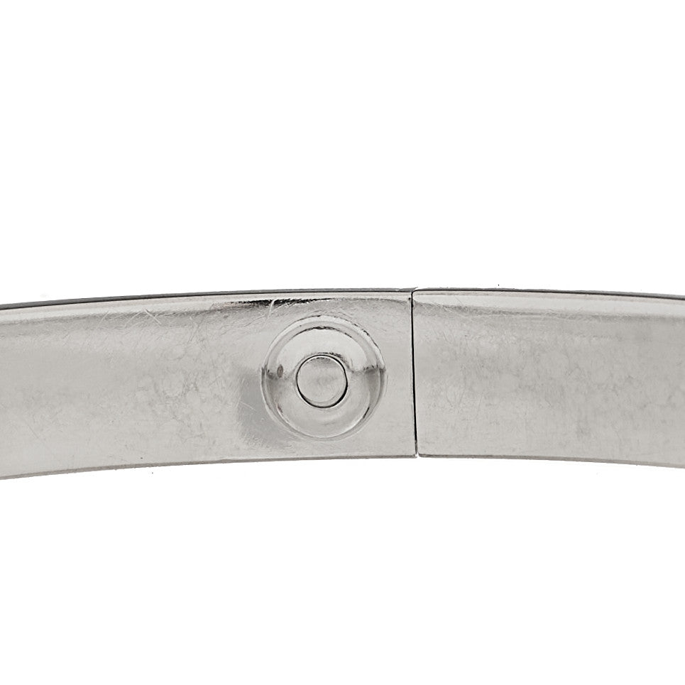 Cartier 18K White Gold 4 Diamond Love Bracelet 18 4 of 7